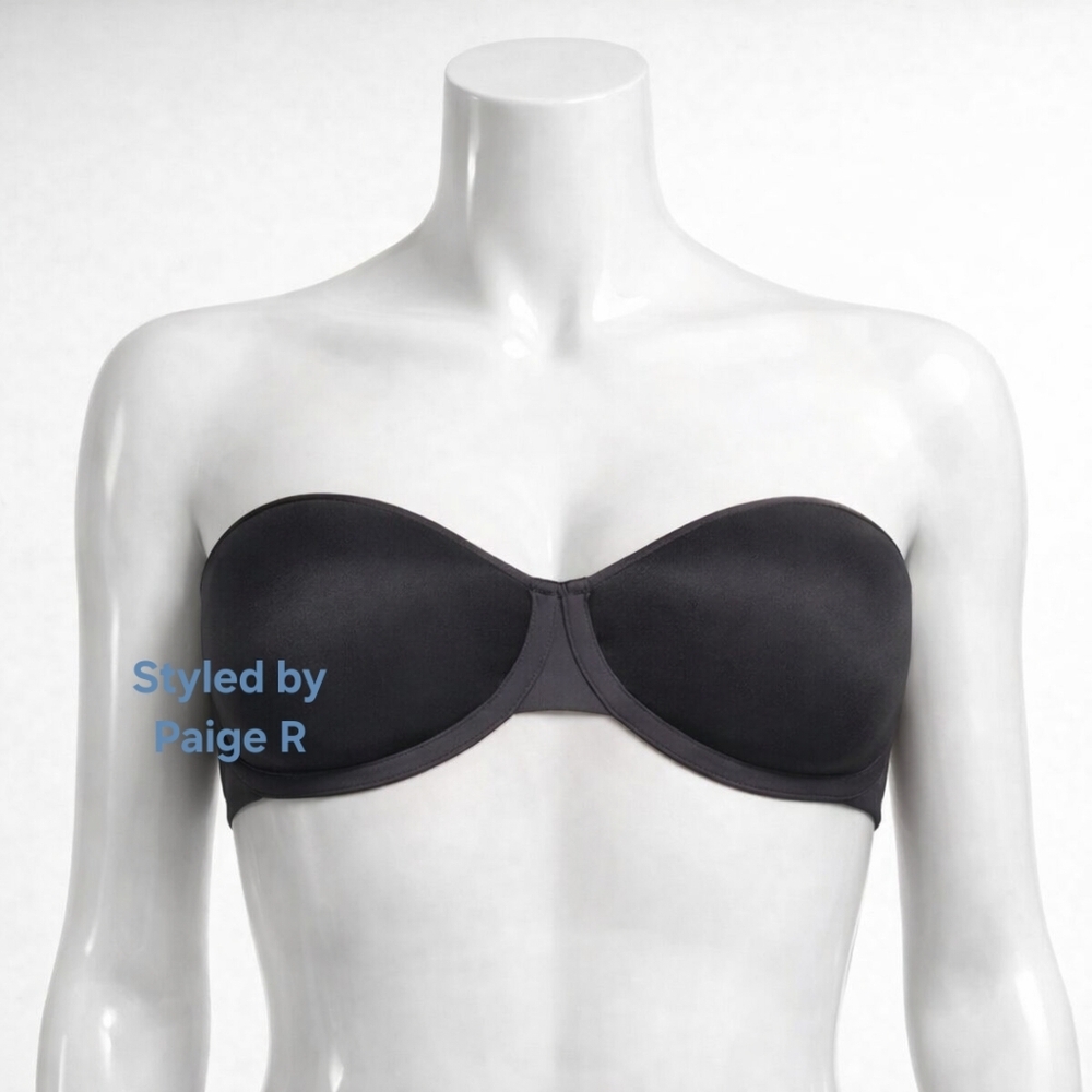 💕NWT SKIMS Weightless Strapless Bra Black ONYX 38D